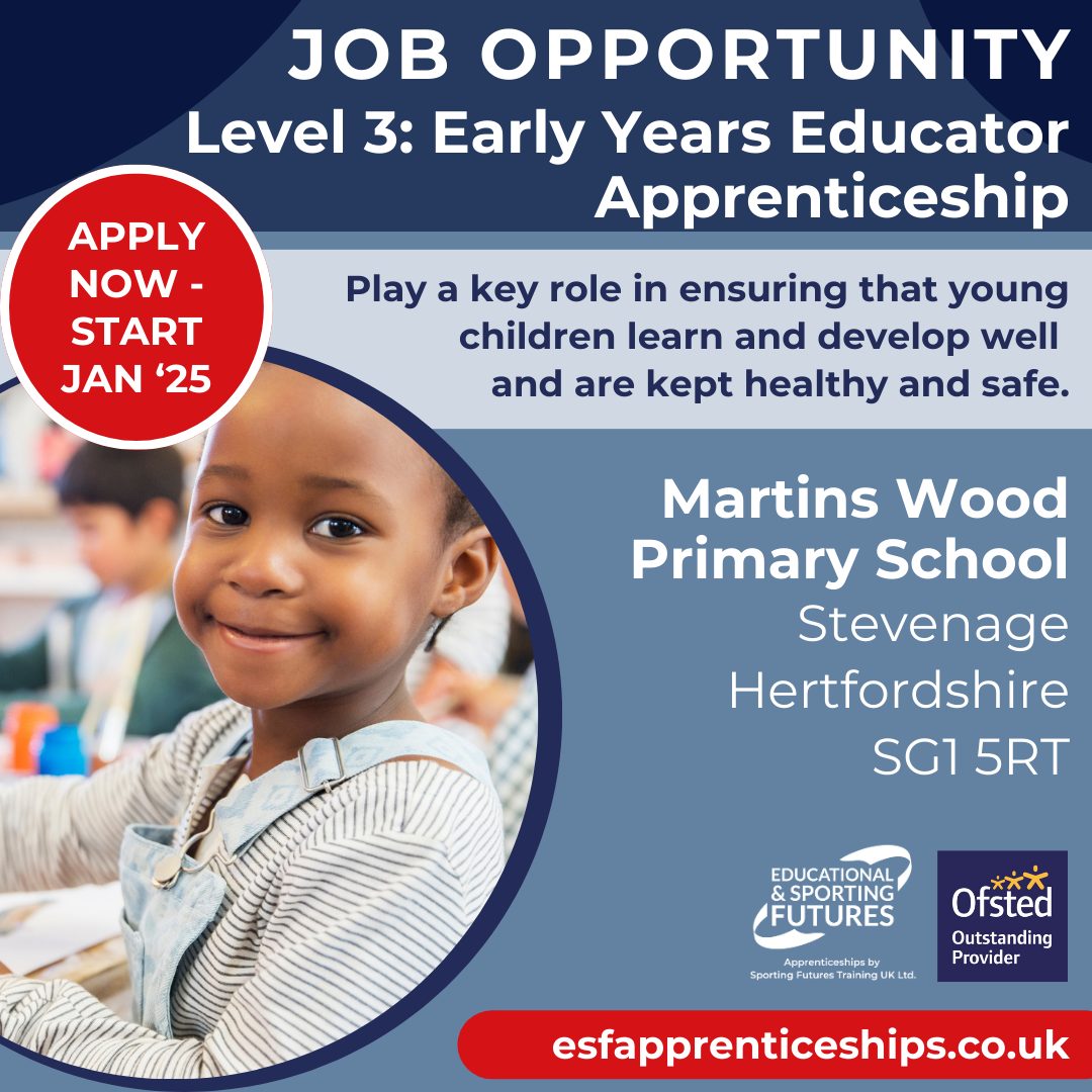 Level 3 PE Teaching Assistant apprenticeship working in Bengeo School