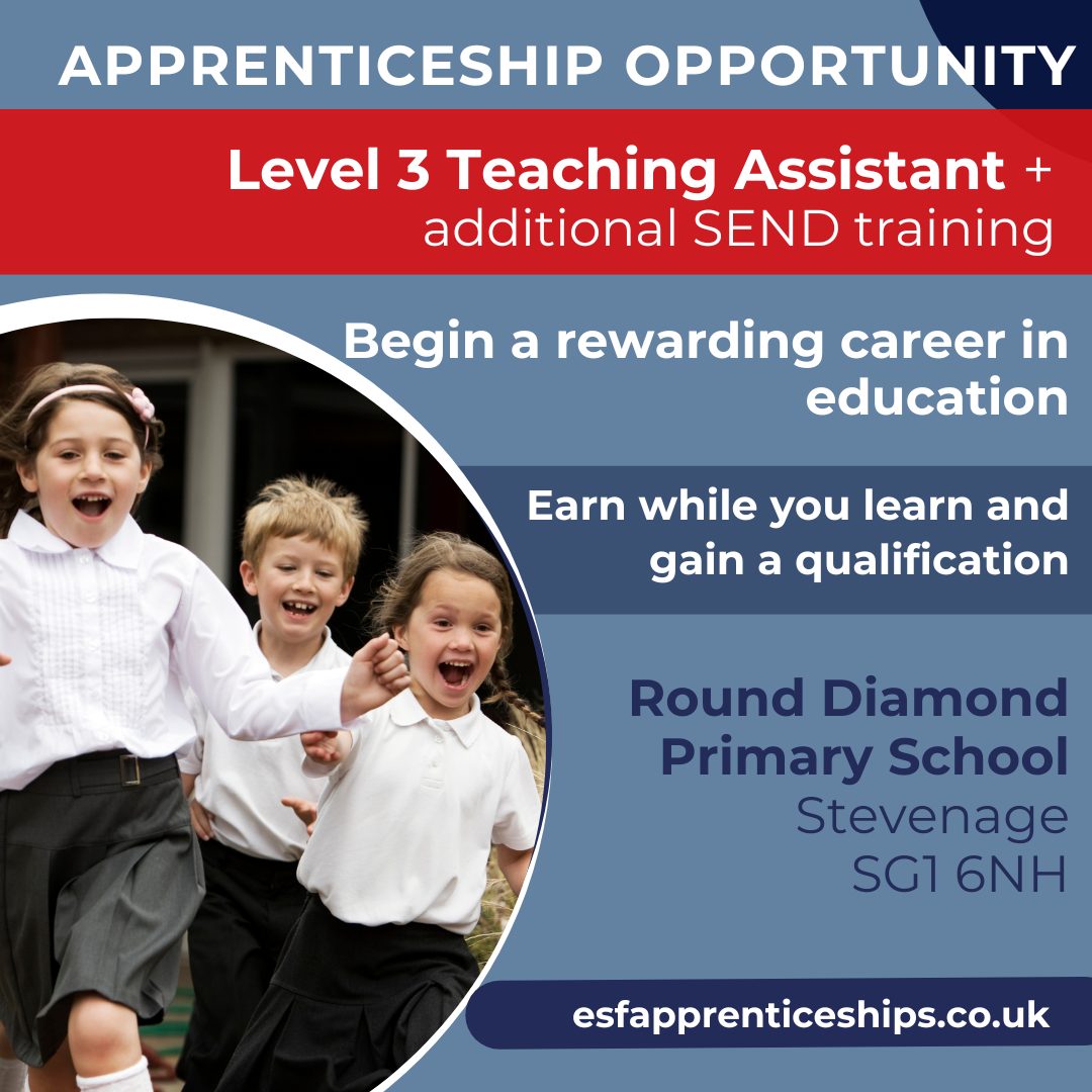 Level 3 PE Teaching Assistant apprenticeship working in Bengeo School