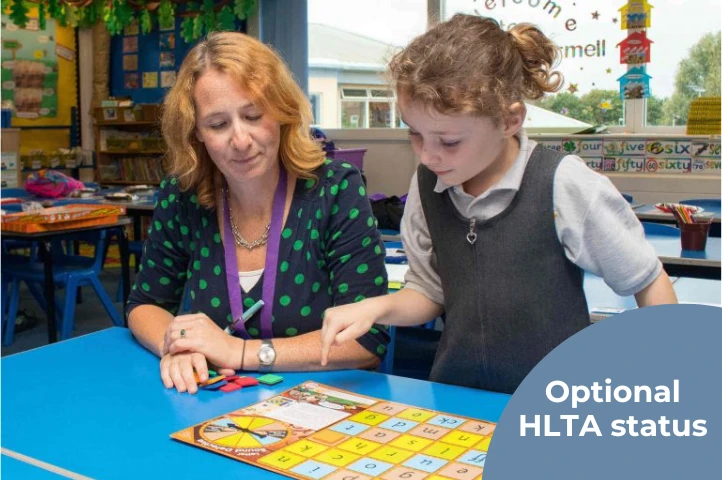 A specialist teacher helps with