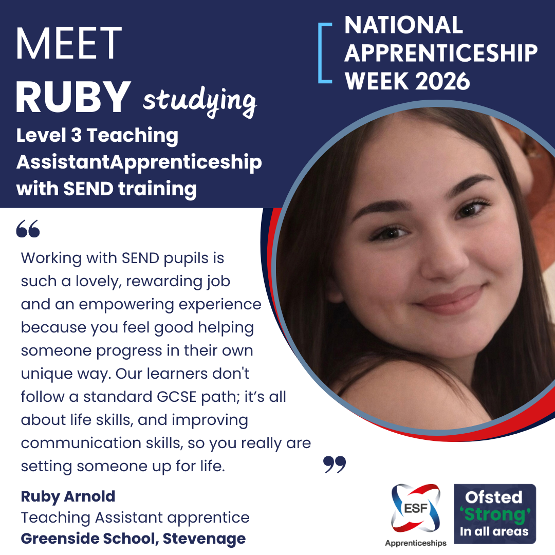 Meet Ruby Arnold, Level 3 Teaching Assistant